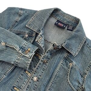 BillBlass Y2K Womens Denim Jean Jacket Bill Blass Blue Jean Size S Jacket 104‎